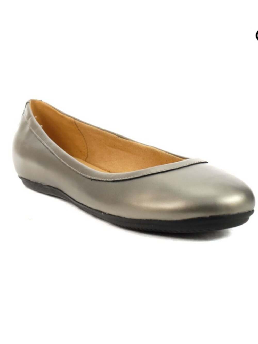 Naturalizer Brittany SZ 9.5 Golden Leather Ballet Flats Closet Staple Dressy Fun